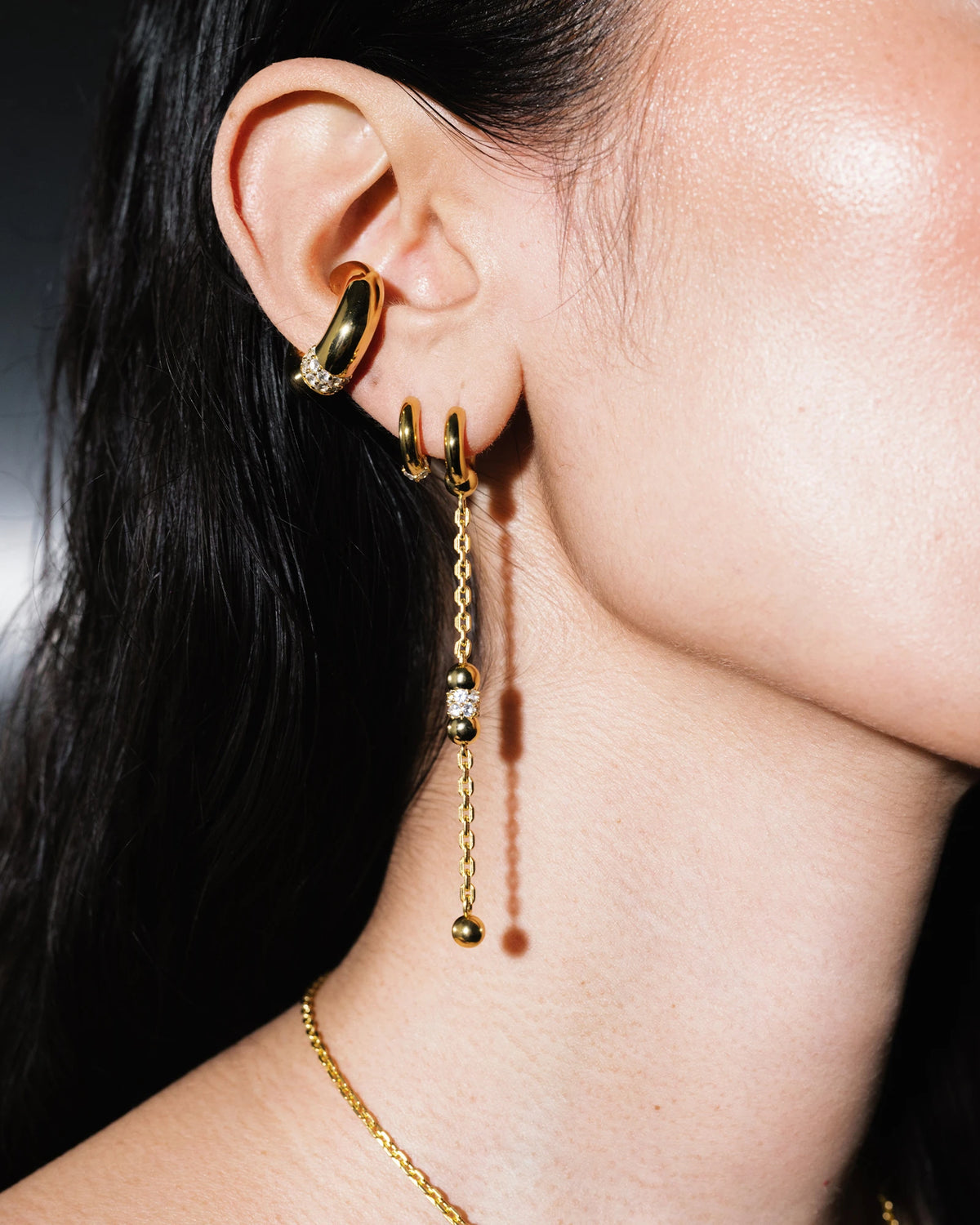 Gloss Chain Hoops