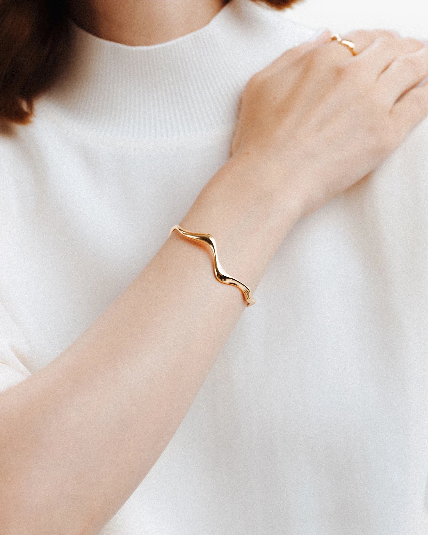 Poise Wave Cuff Bangle