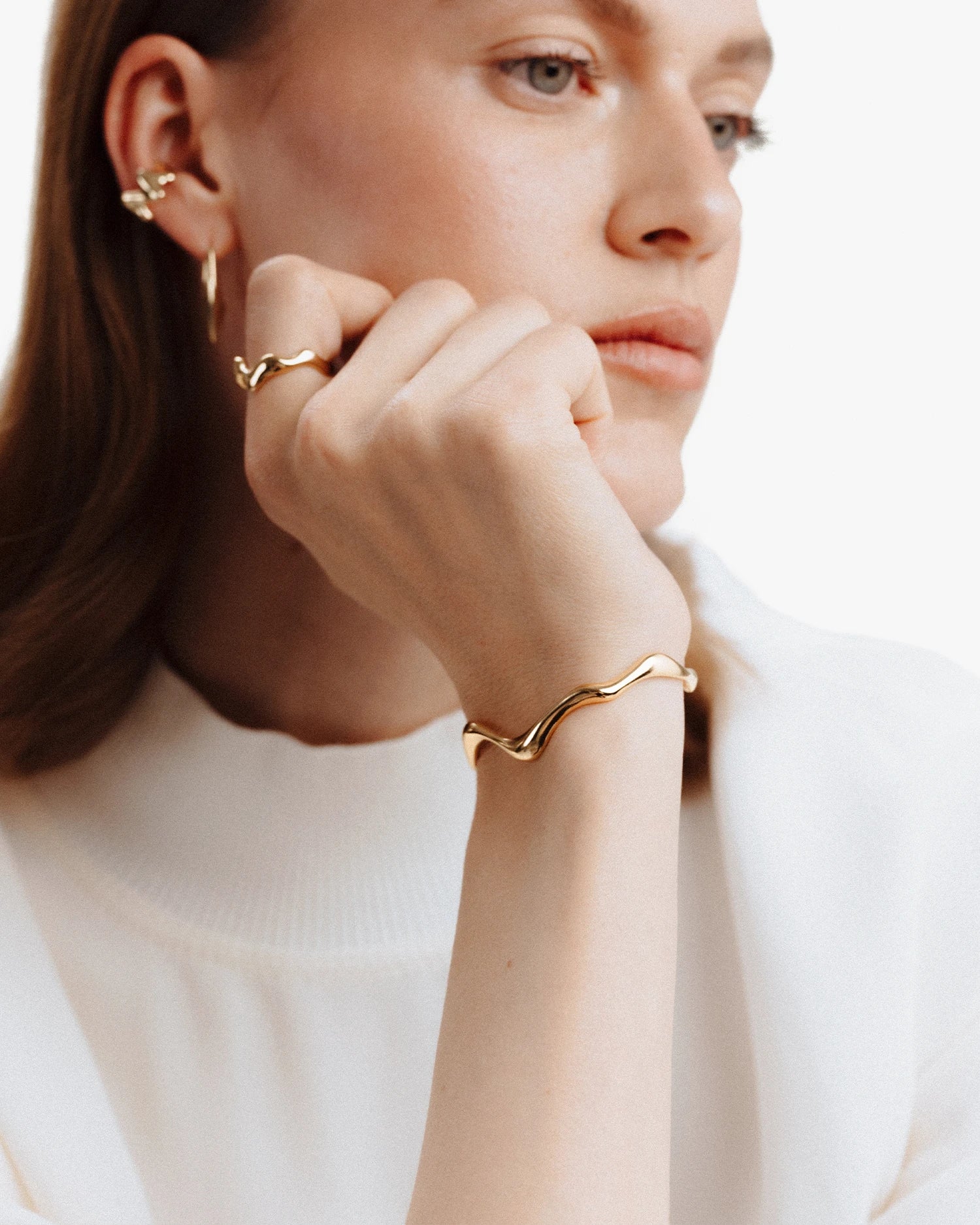 Poise Wave Cuff Bangle