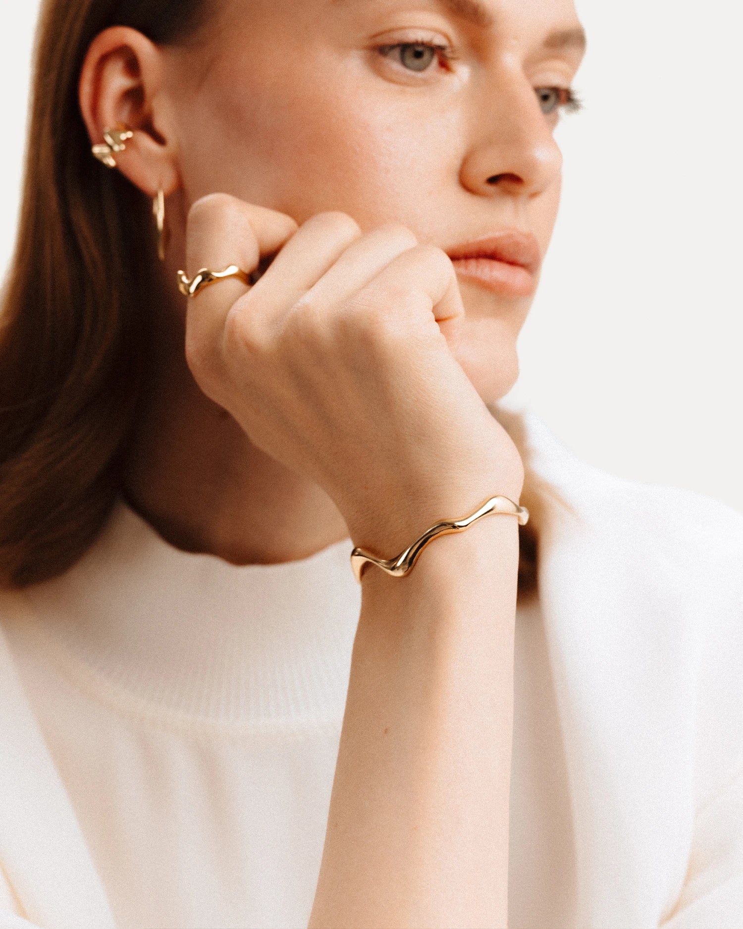 Poise Wave Cuff Bangle