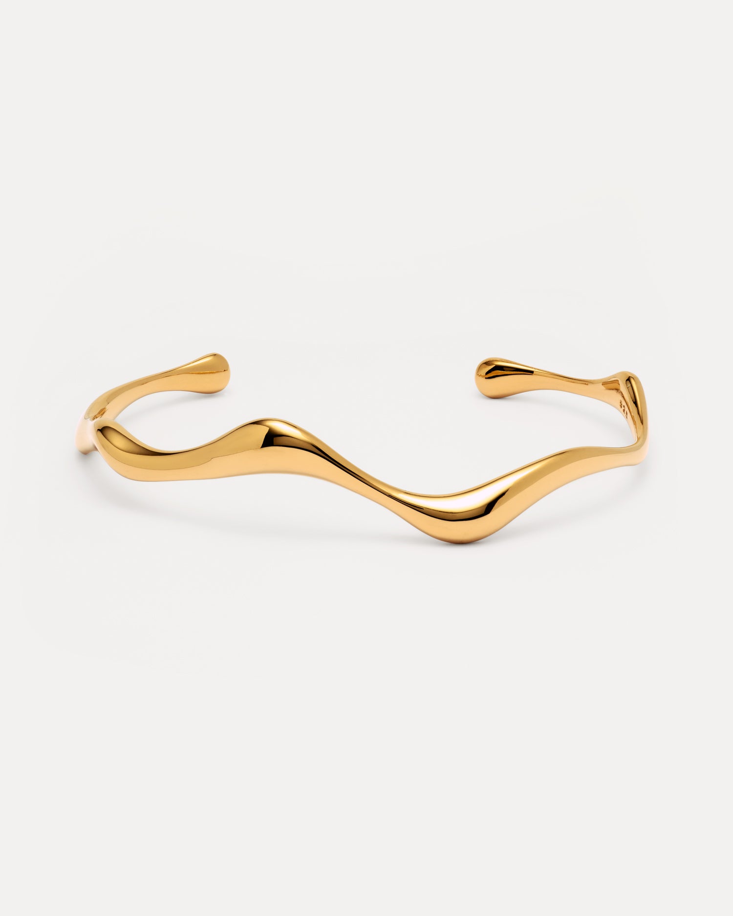 Poise Wave Cuff Bangle, recycled 18k Gold Vermeil - NATALIE GRASSI