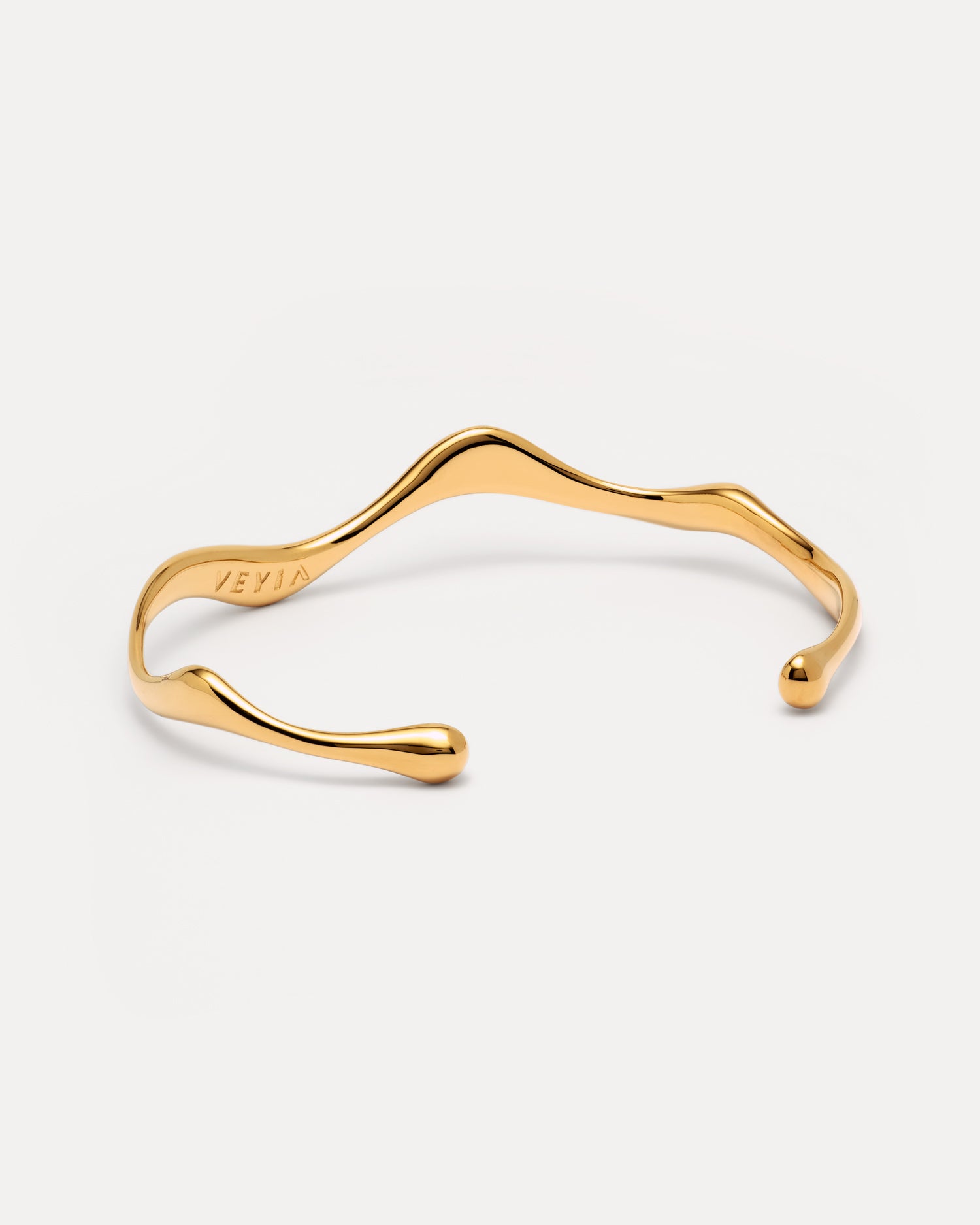 Poise Wave Cuff Bangle, recycled 18k Gold Vermeil - NATALIE-GRASSI