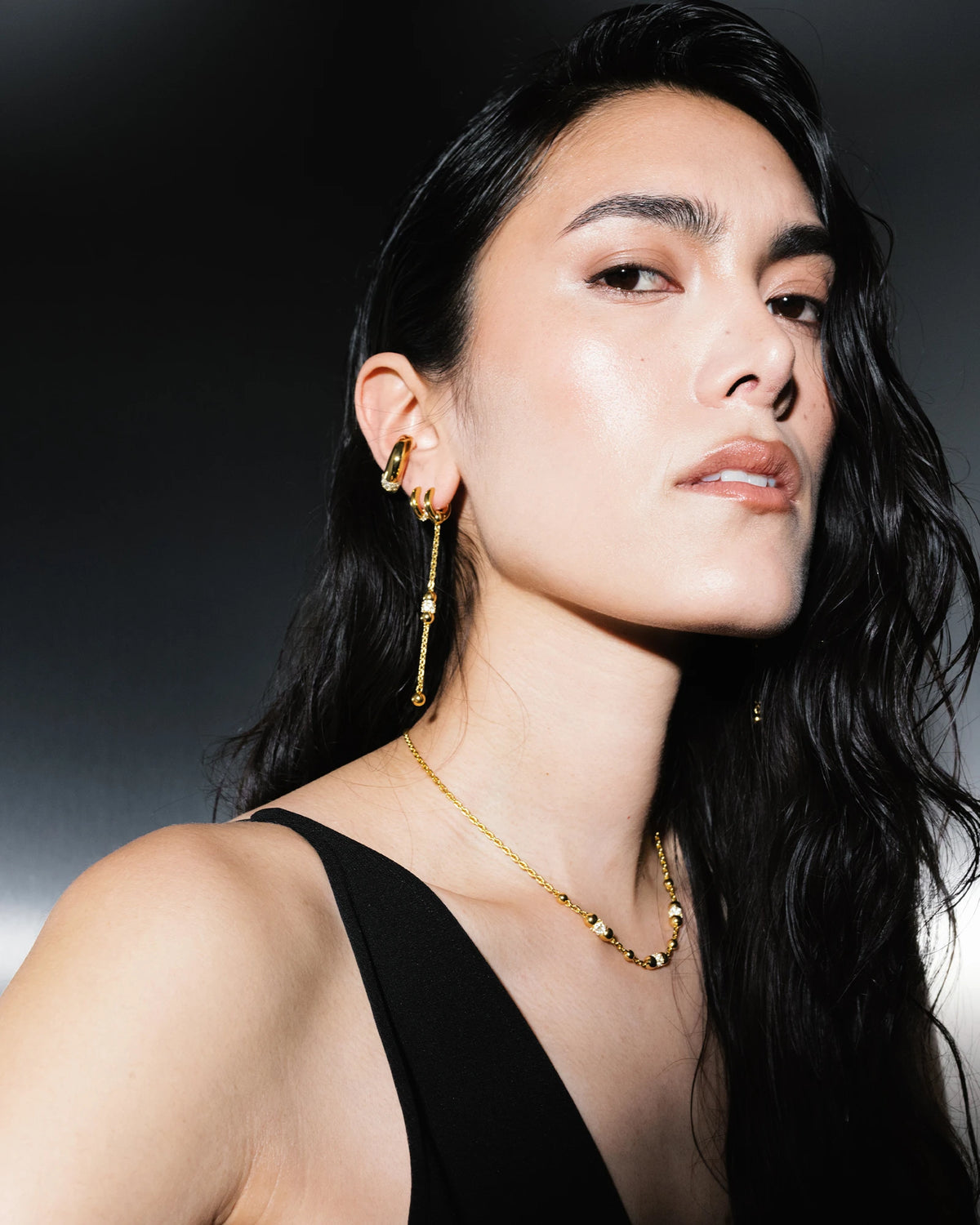 Gloss Chain Hoops